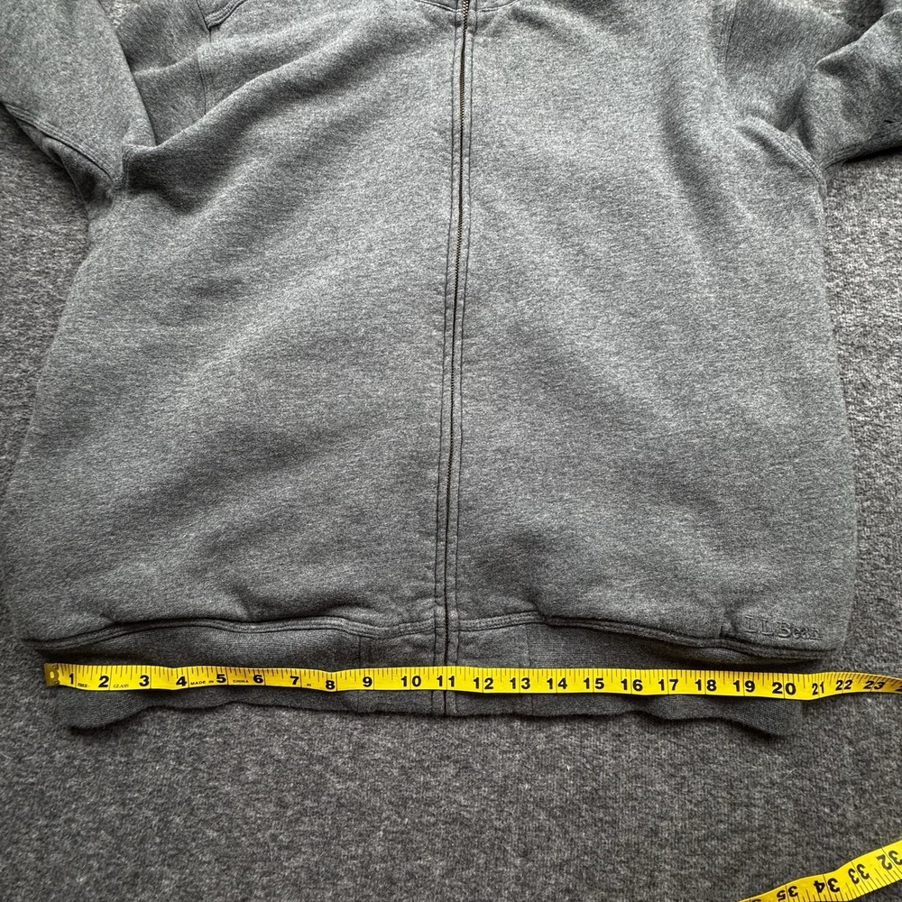 LL Bean Katahdin Iron‎ Works Mens Large Regular Sherpa Lined Grey Full Zip - Picture 12 of 16